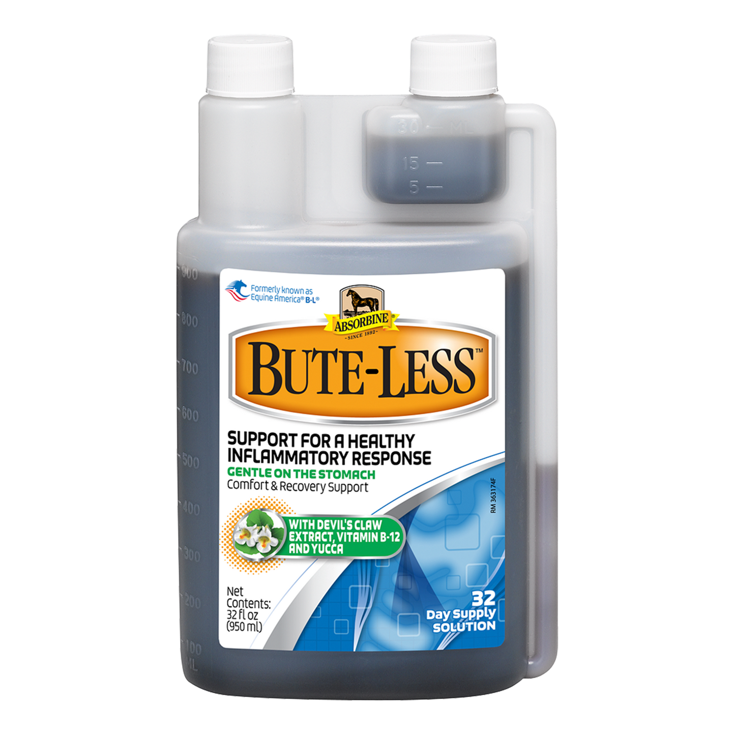 Absorbine Bute-Less Comfort & Recovery Liquid | Horse Inflammation Supplement | 32 oz