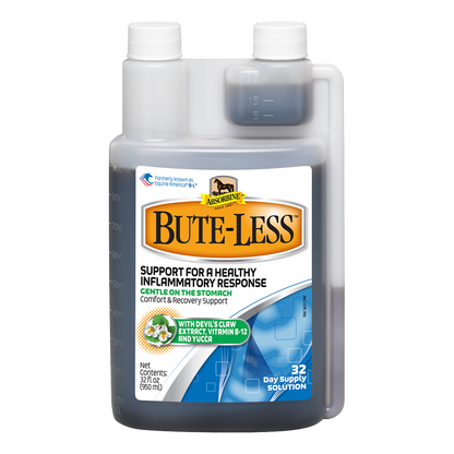 Absorbine Bute-Less Comfort & Recovery Liquid | Horse Inflammation Supplement | 32 oz