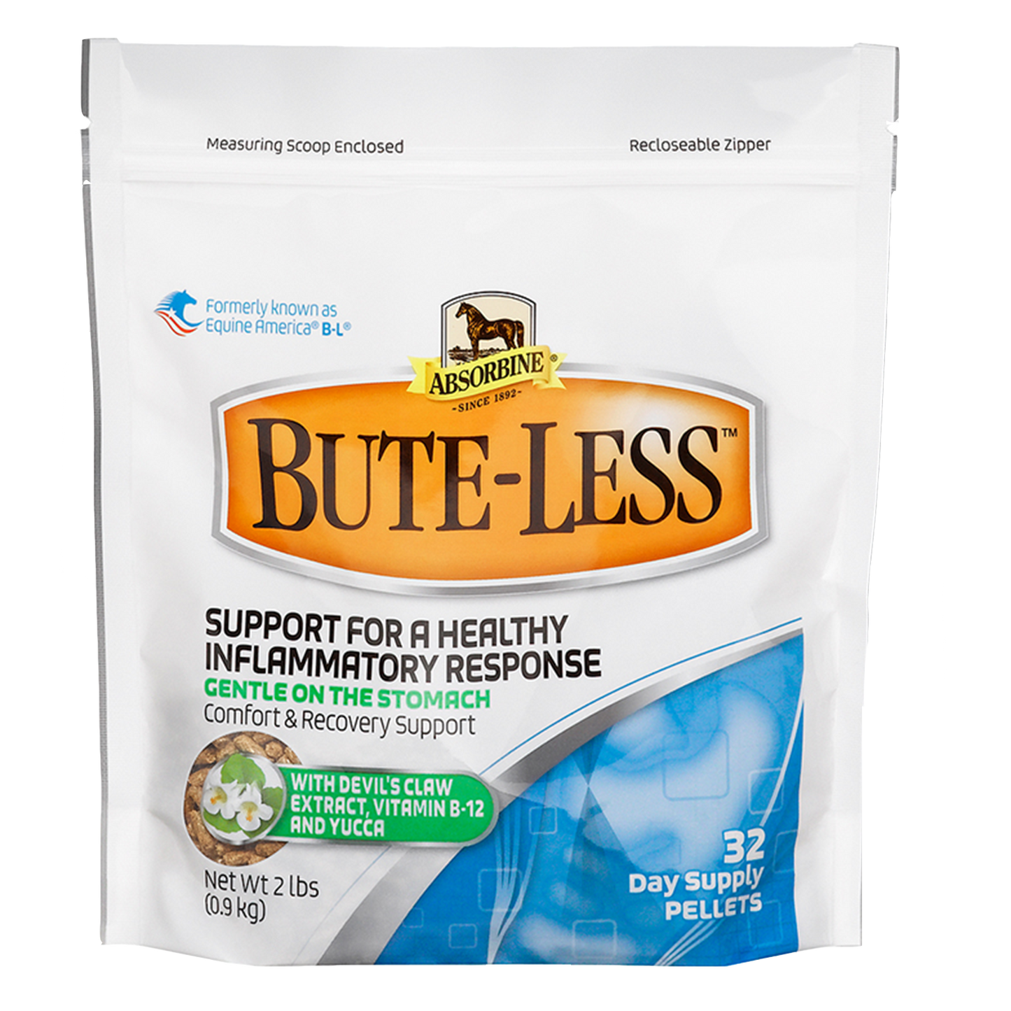 Absorbine Bute-Less Comfort & Recovery Pellets | Natural Horse Inflammation Supplement