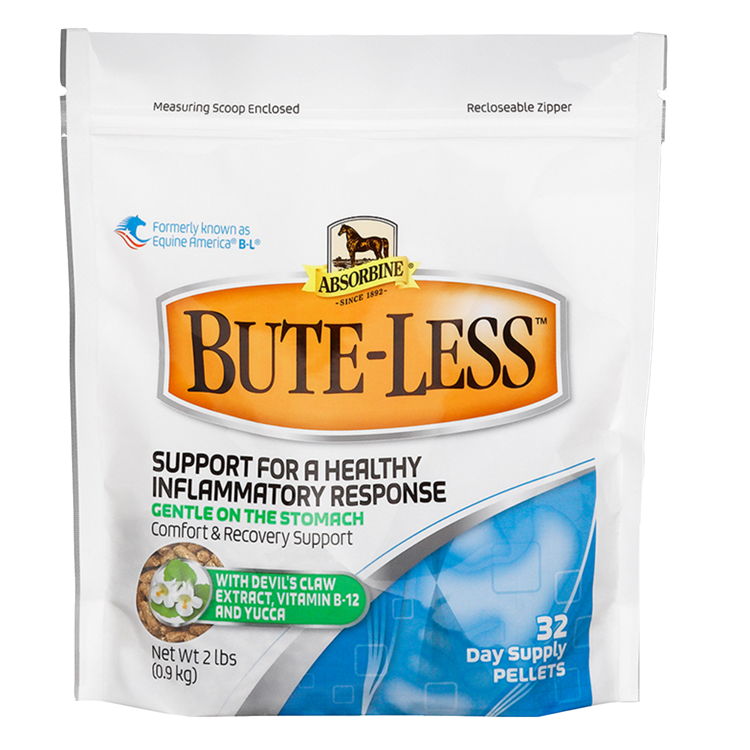 Absorbine Bute-Less Comfort & Recovery Pellets | Natural Horse Inflammation Supplement