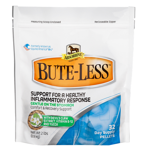 Absorbine Bute-Less Comfort & Recovery Pellets | Natural Horse Inflammation Supplement