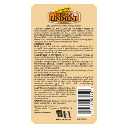 Absorbine Veterinary Liniment Gel | Muscle & Joint Relief for Horses