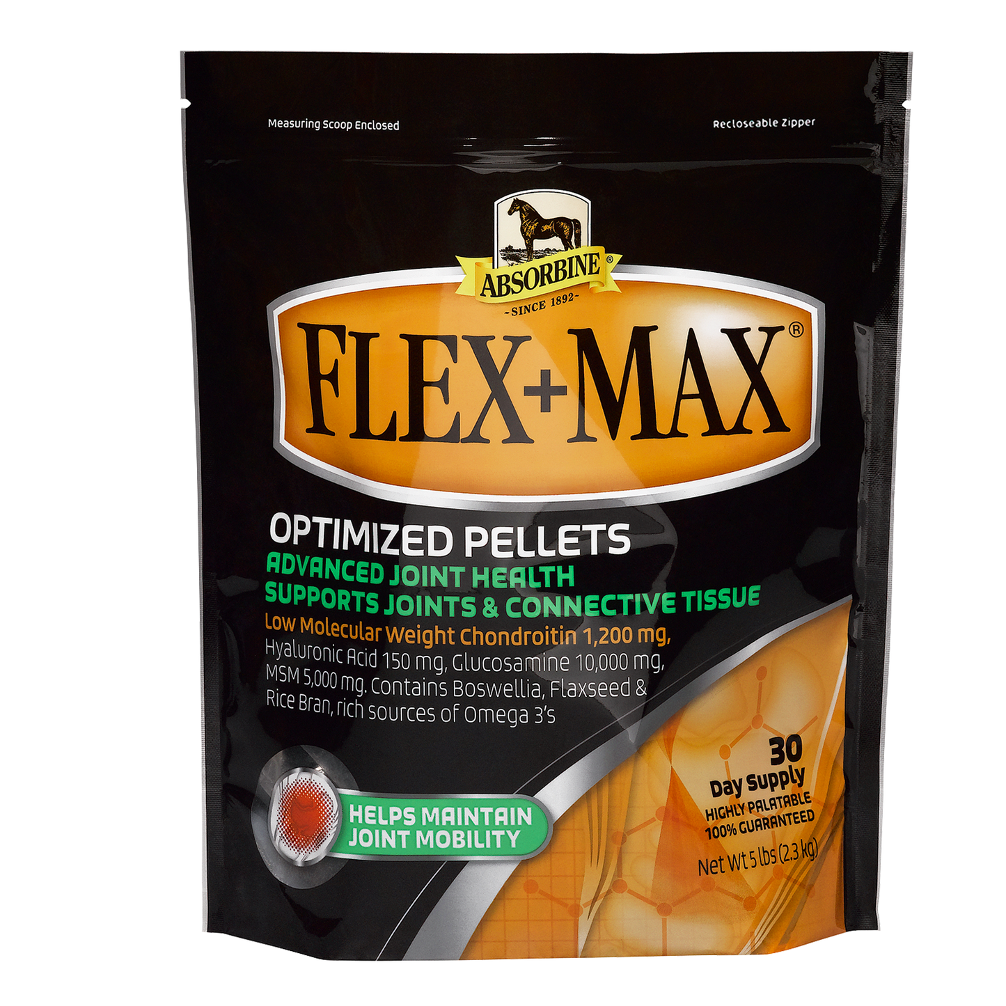 Absorbine Flex+Max – Joint Health Supplement Pellets | Horses & Dogs | 5 lb