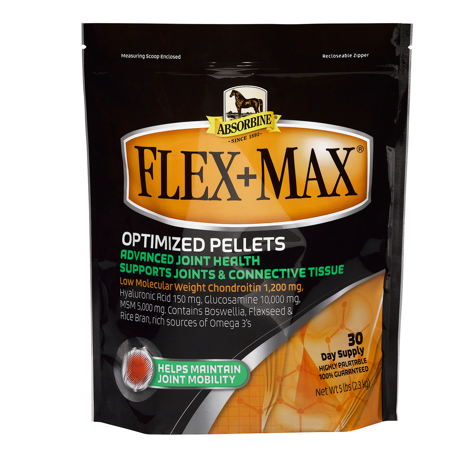 Absorbine Flex+Max – Joint Health Supplement Pellets | Horses & Dogs | 5 lb