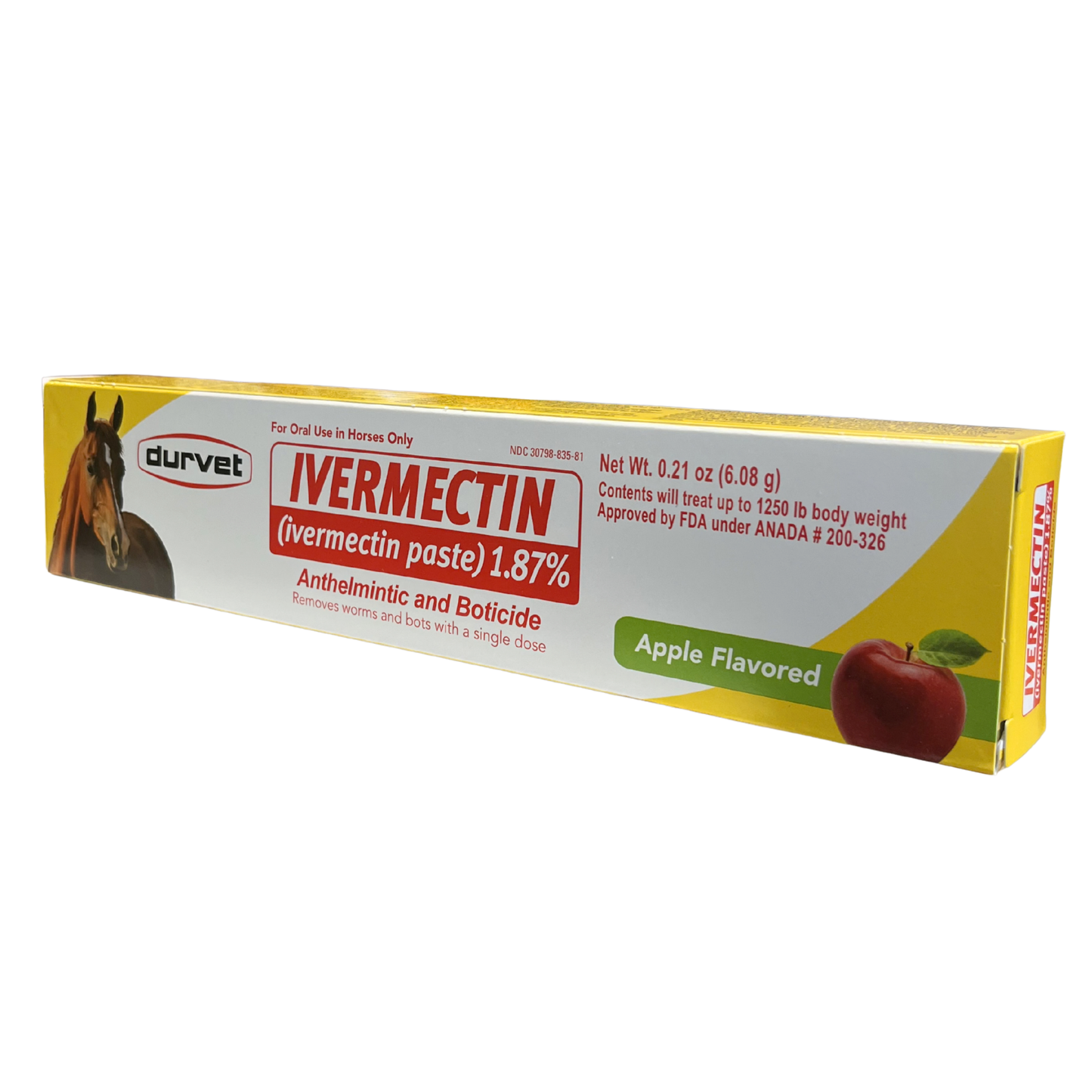 Durvet Ivermectin Paste 1.87% Horse Dewormer | Apple Flavor