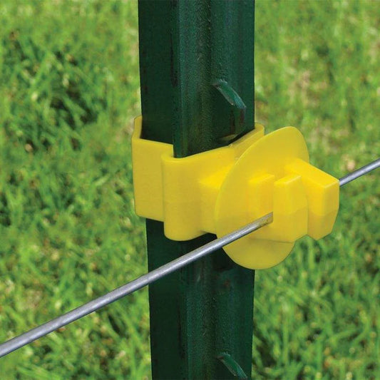 Patriot Yellow T-Post Claw Insulator - Pack of 25