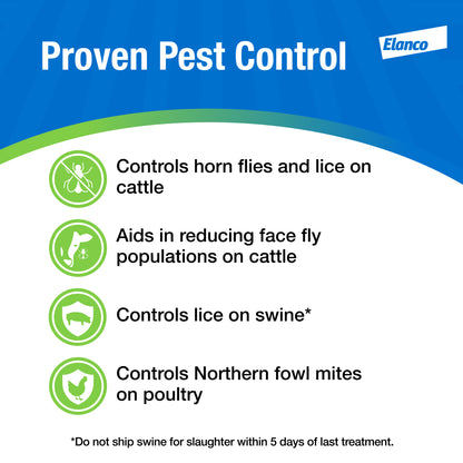 Elanco Permectrin Fly & Louse Dust | Controls Flies, Lice & Mites On Cattle & Poultry | 2 lb.