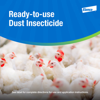 Elanco Permectrin Fly & Louse Dust | Controls Flies, Lice & Mites On Cattle & Poultry | 2 lb.