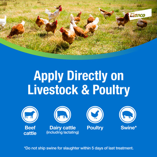 Elanco Permectrin Fly & Louse Dust | Controls Flies, Lice & Mites On Cattle & Poultry | 2 lb.