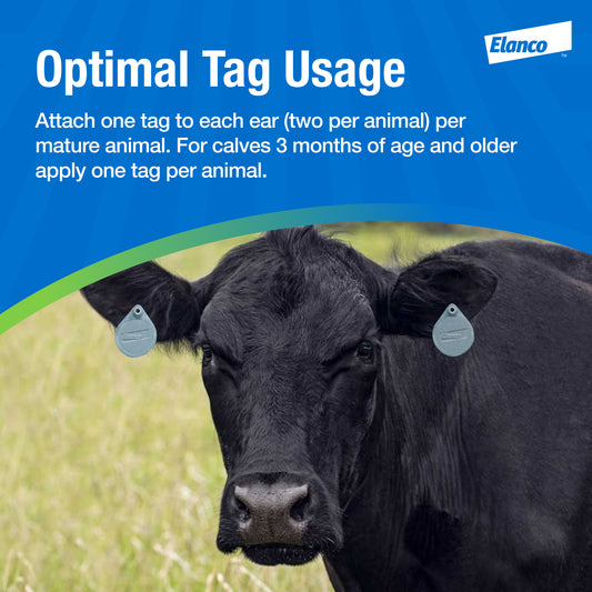Elanco CyLence Ultra Insecticide Cattle Ear Tags | Fly & Tick Control | 20 Count