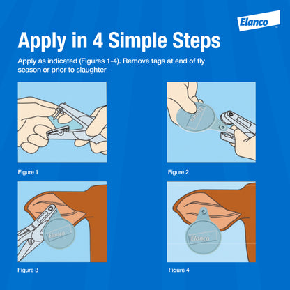 Elanco CyLence Ultra Insecticide Cattle Ear Tags | Fly & Tick Control | 20 Count