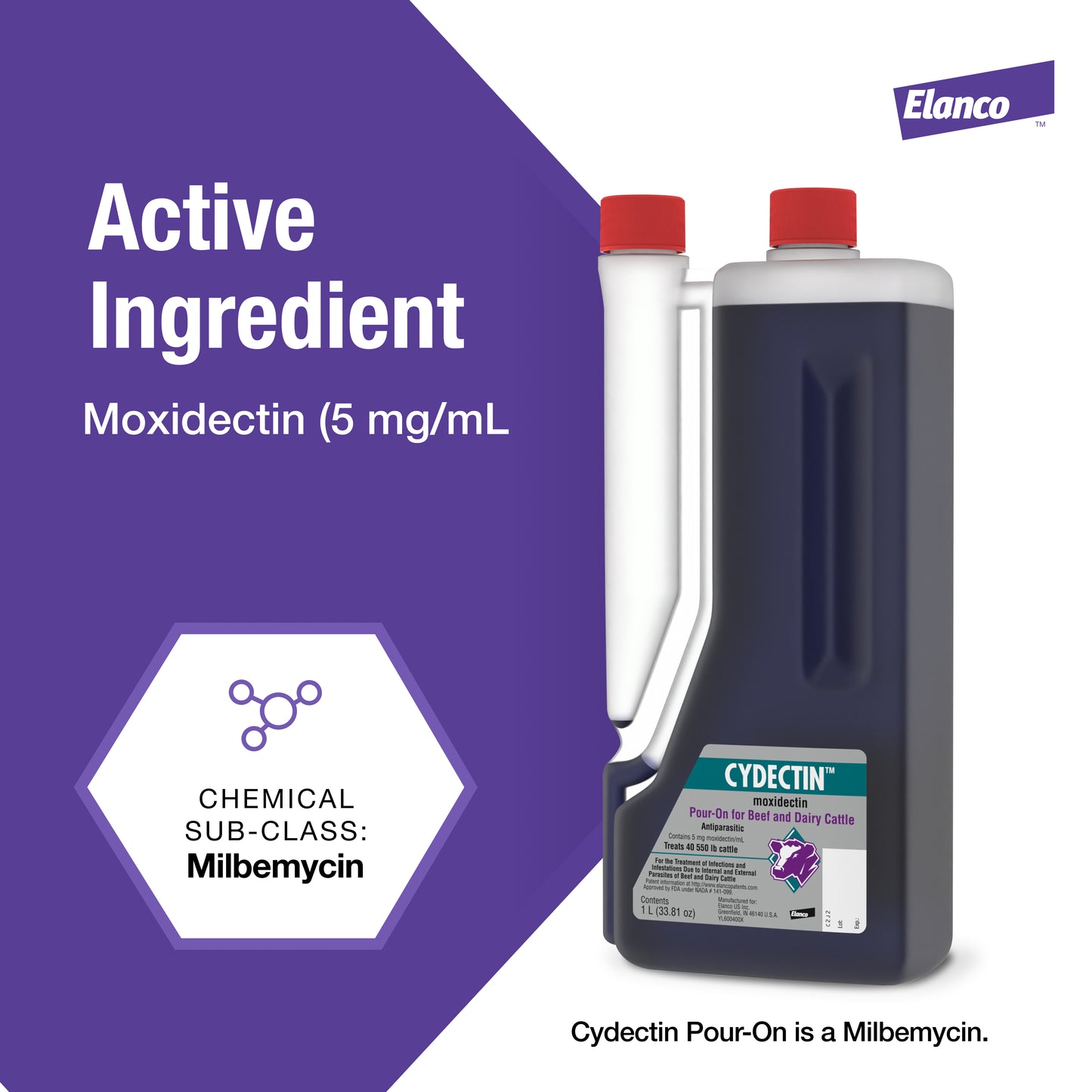Elanco Cydectin Pour-On Cattle Dewormer (Moxidectin)