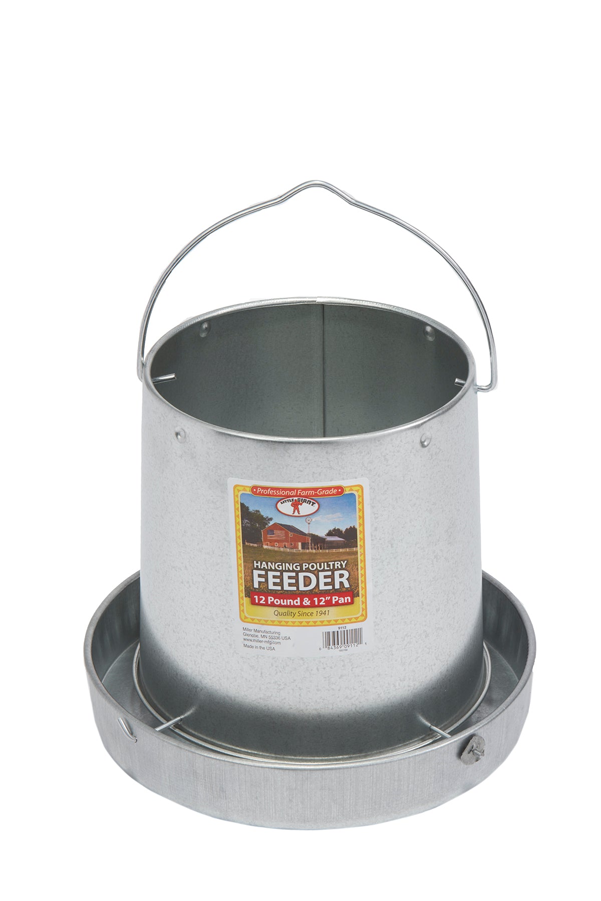 Little Giant Hanging Metal Chicken Feeder | Galvanized Steel Feeder