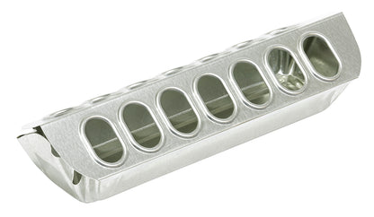 Little Giant Metal Slide-Top Chicken Ground Feeder | Galvanized Steel