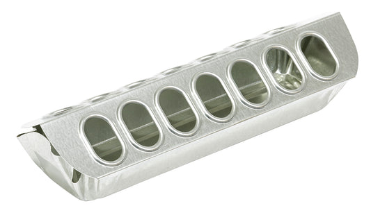 Little Giant Metal Slide-Top Chicken Ground Feeder | Galvanized Steel