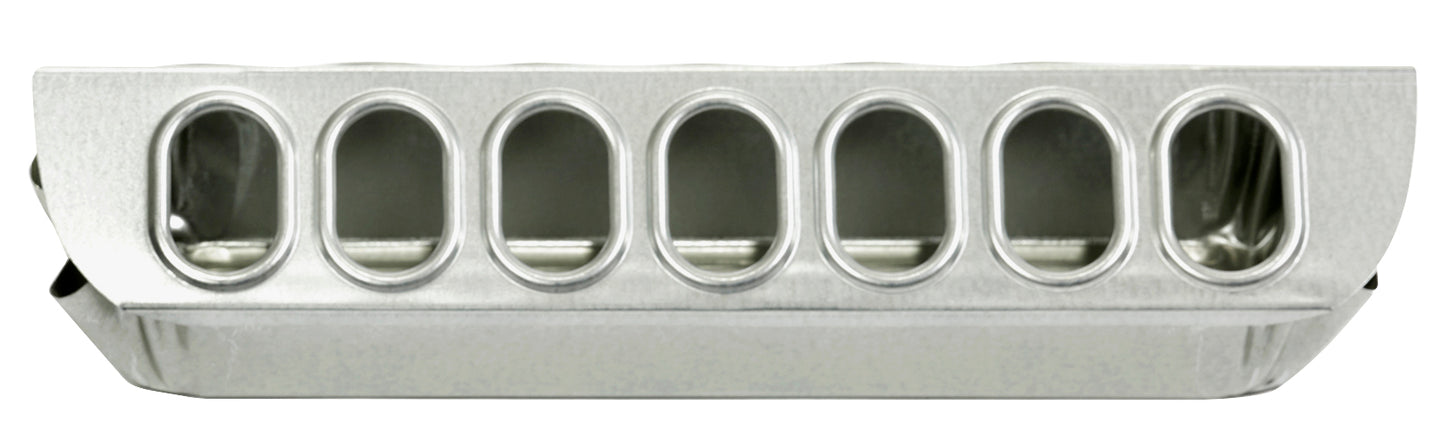 Little Giant Metal Slide-Top Chicken Ground Feeder | Galvanized Steel