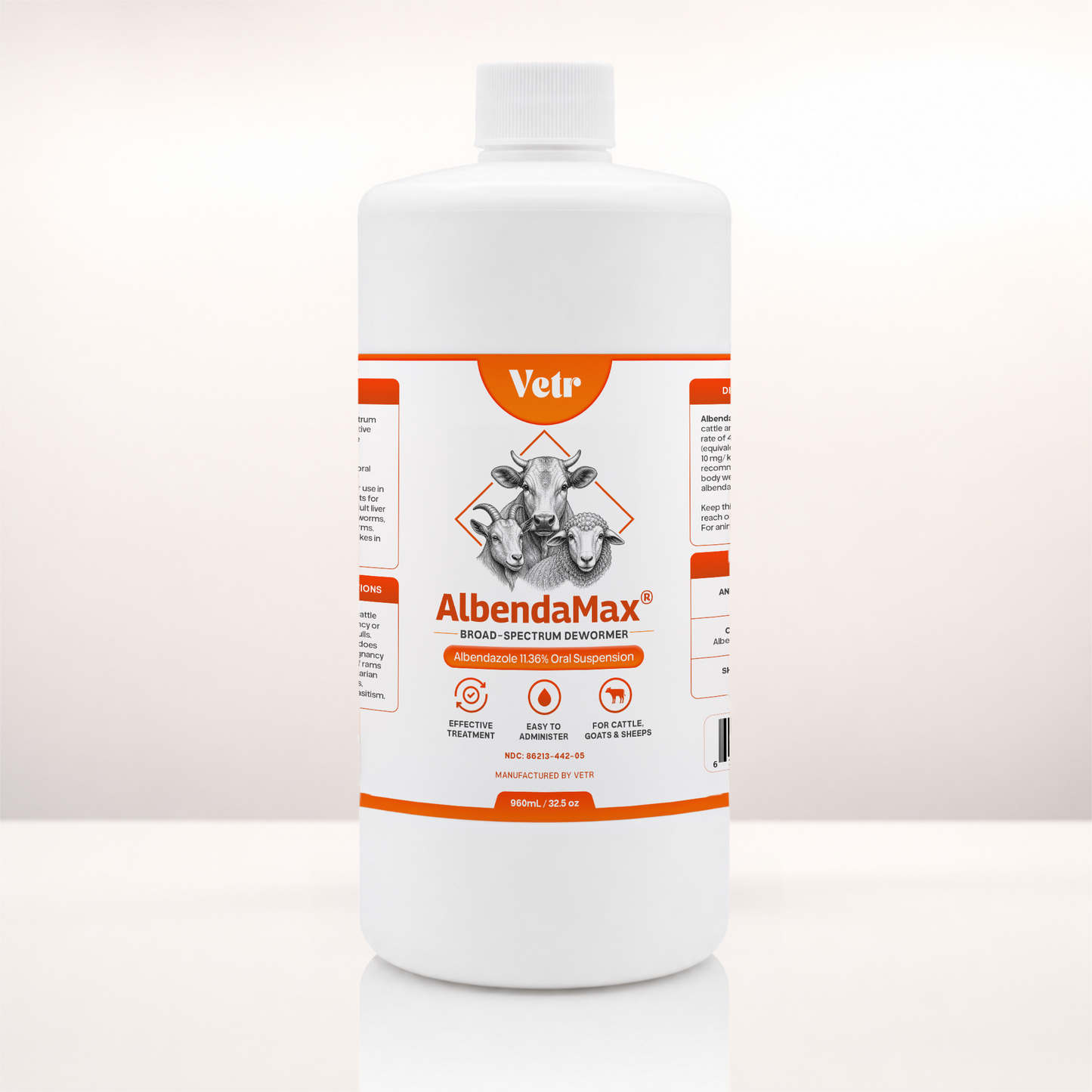 AlbendaMax 11.36% Albendazole Oral Dewormer for Cattle, Sheep & Goats