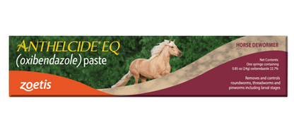 Zoetis Anthelcide EQ Paste Horse Dewormer with Oxibendazole, 1 Dose Syringe