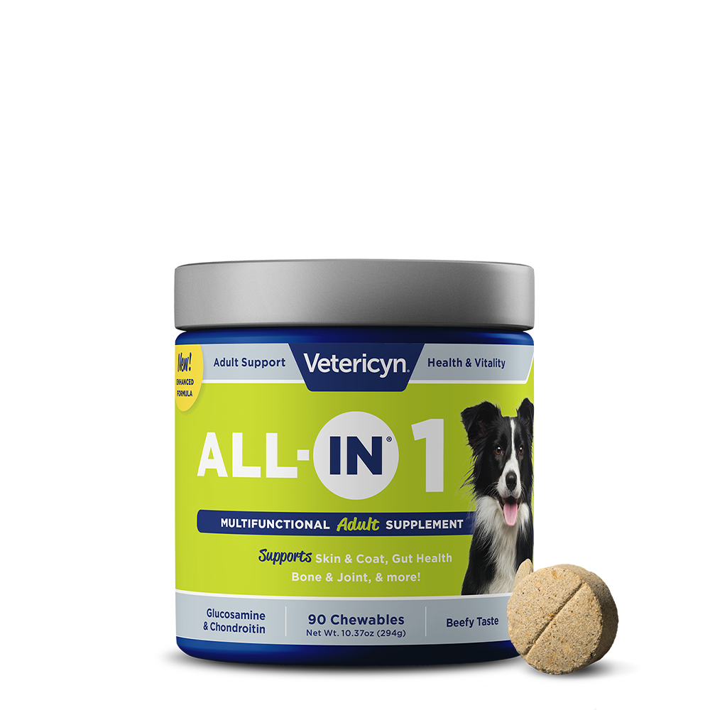Vetericyn ALL-IN Adult Dog Supplement | 90 Chewables | Daily Joint, Muscle, Digestive & Immune Support