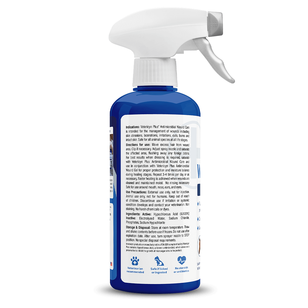 Vetericyn Plus Antimicrobial Wound & Skin Care Spray | Fast Healing Aid for All Animals
