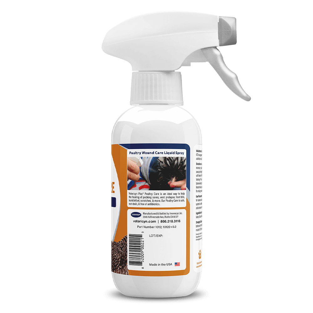 Vetericyn Plus Poultry Care Spray | Wound & Pecking Sore Treatment for Chickens | 8 oz.