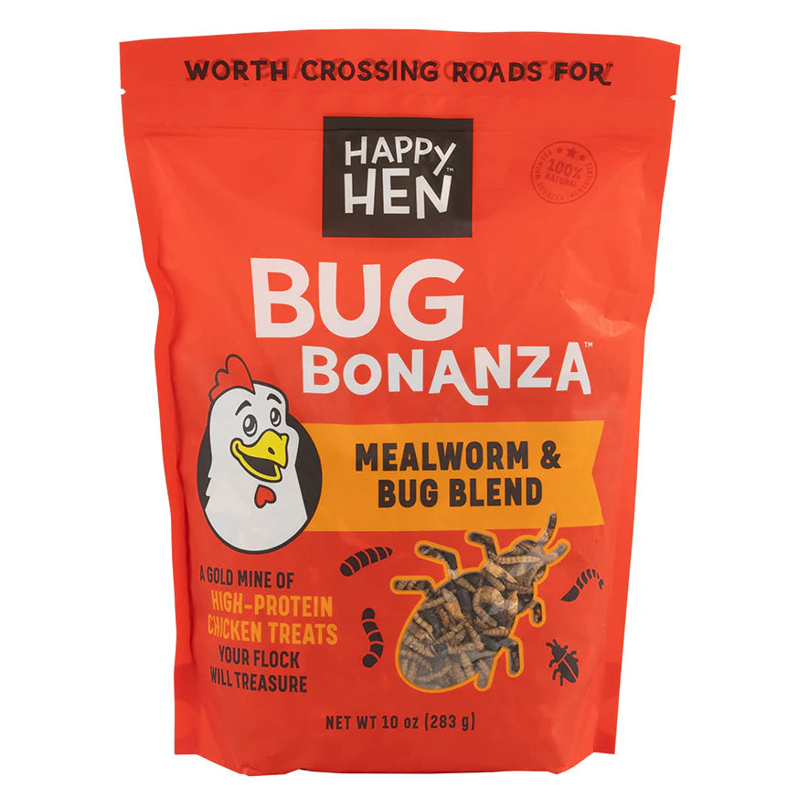 Happy Hen Bug Bonanza | Dried Mealworm & Insect Mix Treat for Chickens