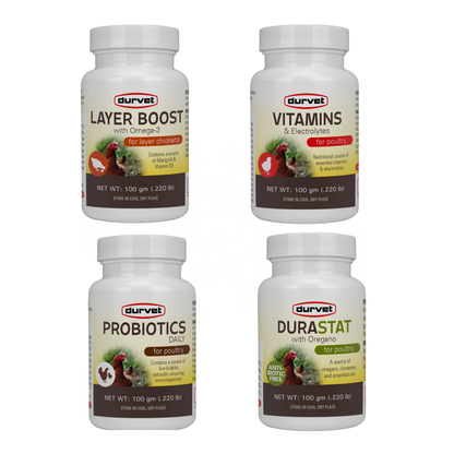 Chicken Health Essentials Kit – Vitamins, Electrolytes, Probiotics & Oregano for Poultry