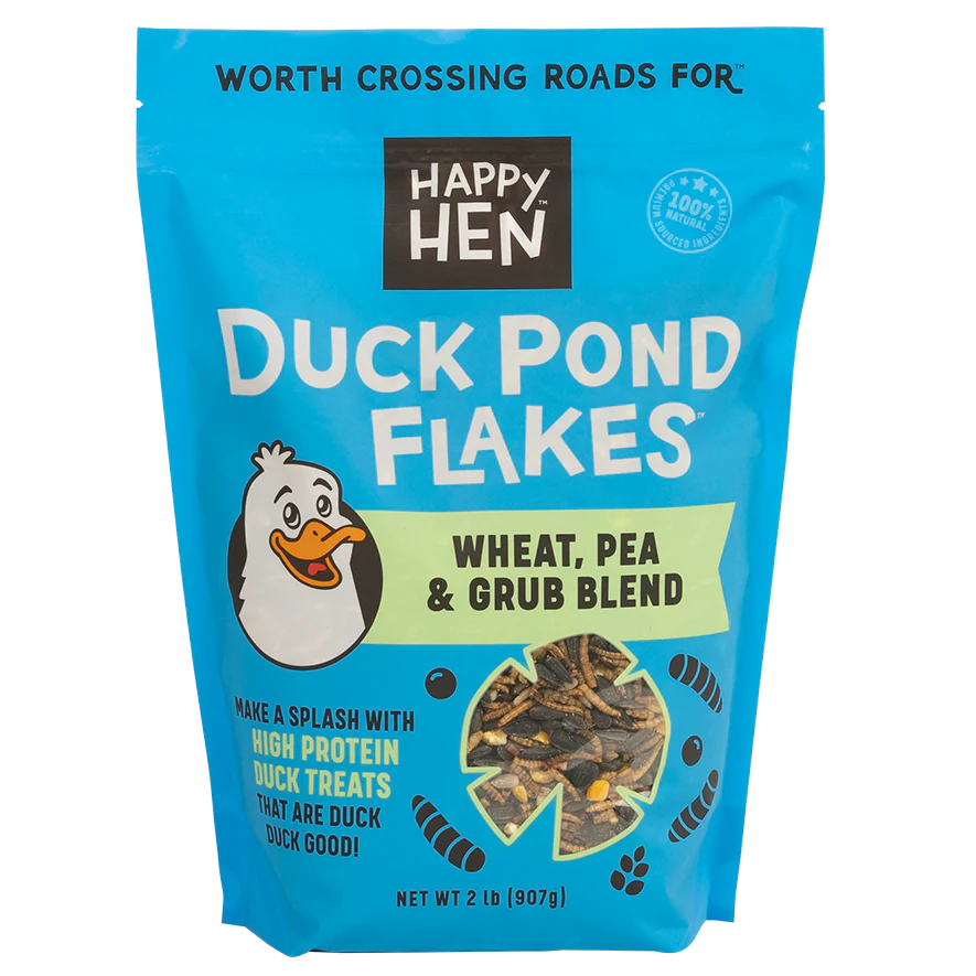 Happy Hen Duck Pond Flakes | High-Protein Duck & Waterfowl Treat | 2 lb