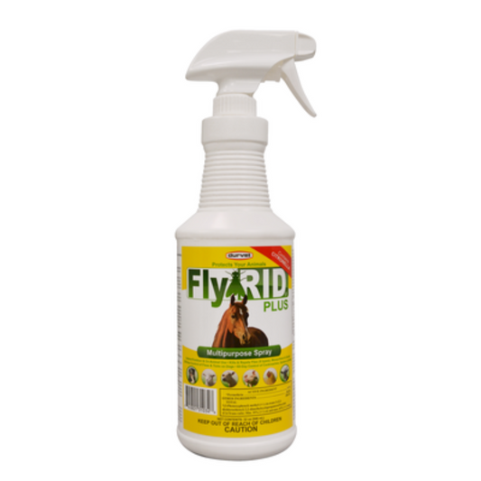 Durvet FlyRID Plus Spray – Horse & Livestock Fly, Tick & Insect Control | 32 oz.