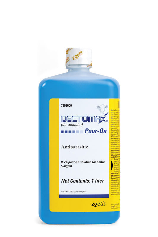 Zoetis DECTOMAX Pour-On Doramectin for Cattle – Controls Parasites