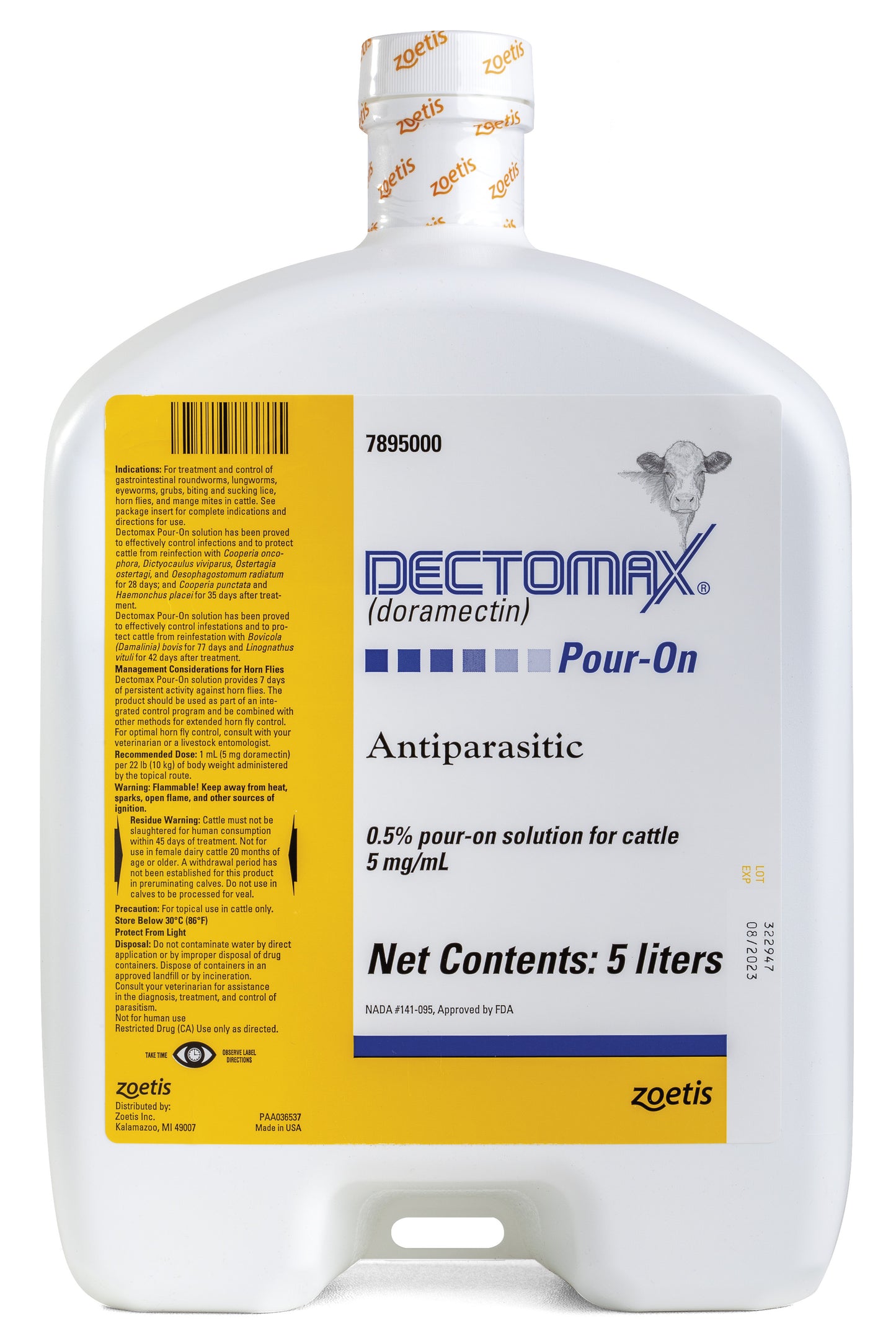 Zoetis DECTOMAX Pour-On Doramectin for Cattle – Controls Parasites