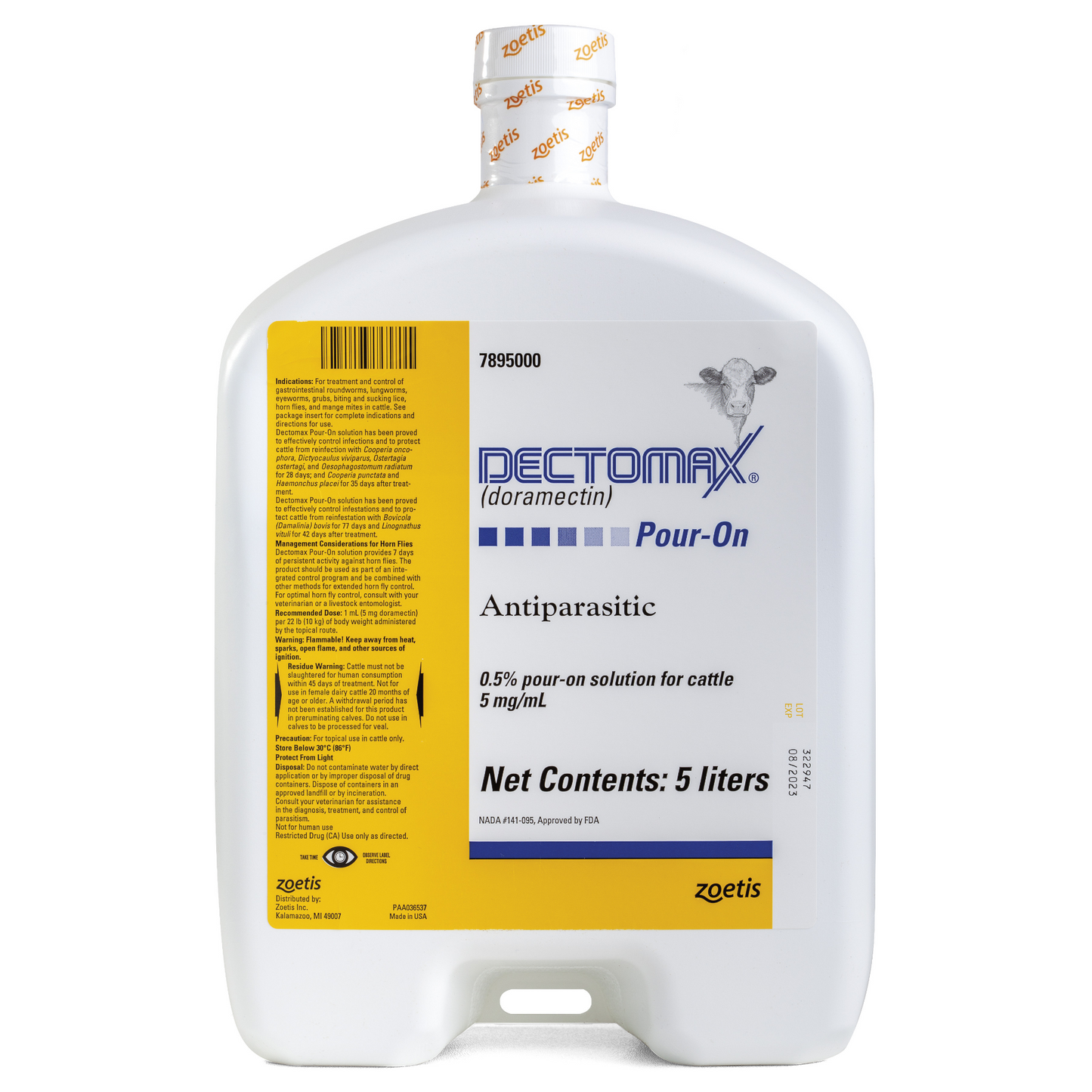 Zoetis DECTOMAX Pour-On Doramectin for Cattle – Controls Parasites