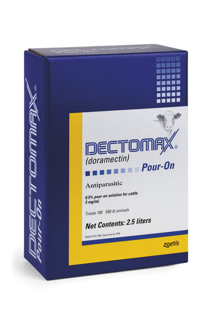 Zoetis DECTOMAX Pour-On Doramectin for Cattle – Controls Parasites
