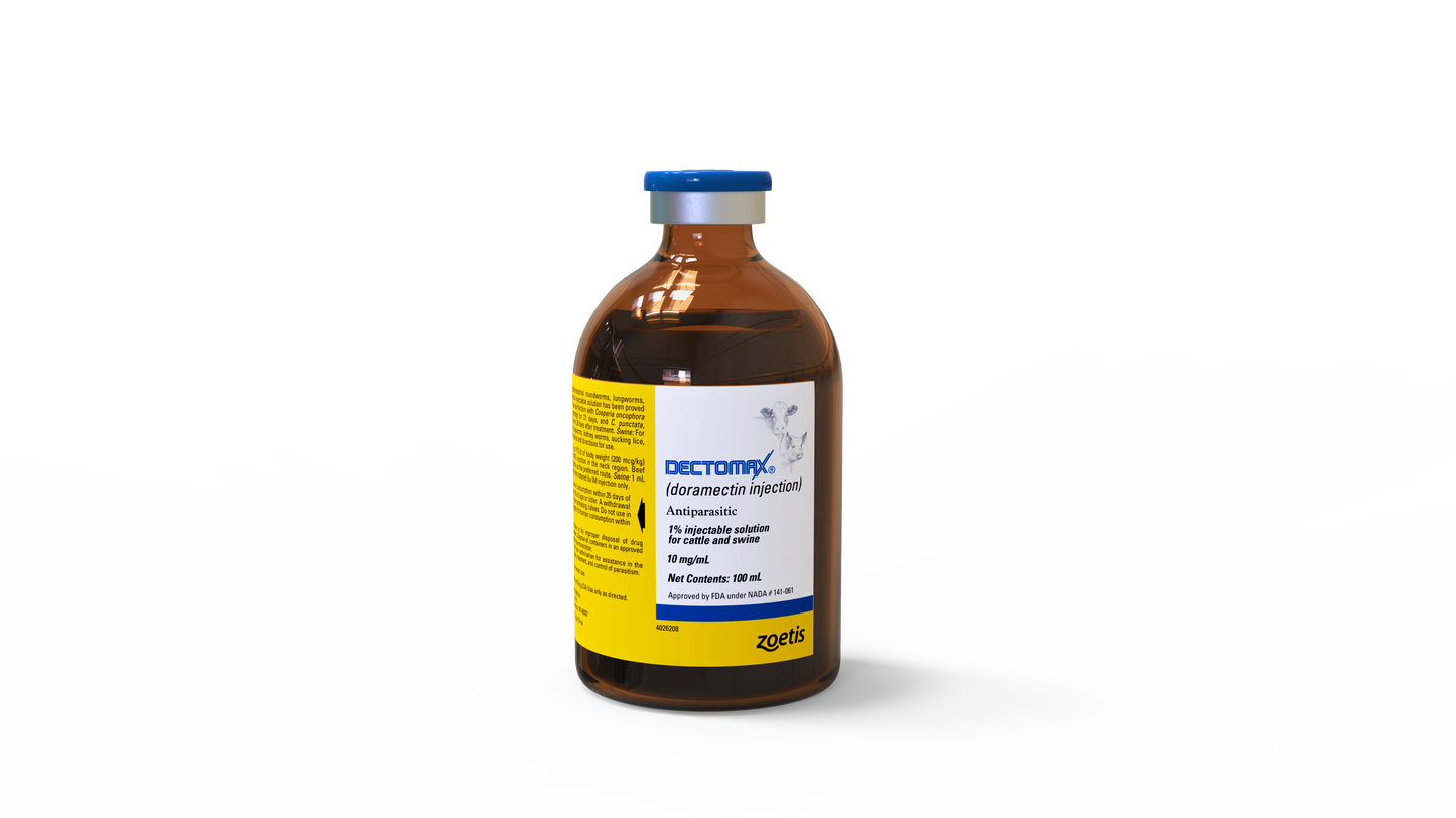 Zoetis Dectomax Injectable Solution for Cattle & Swine – Parasite Control