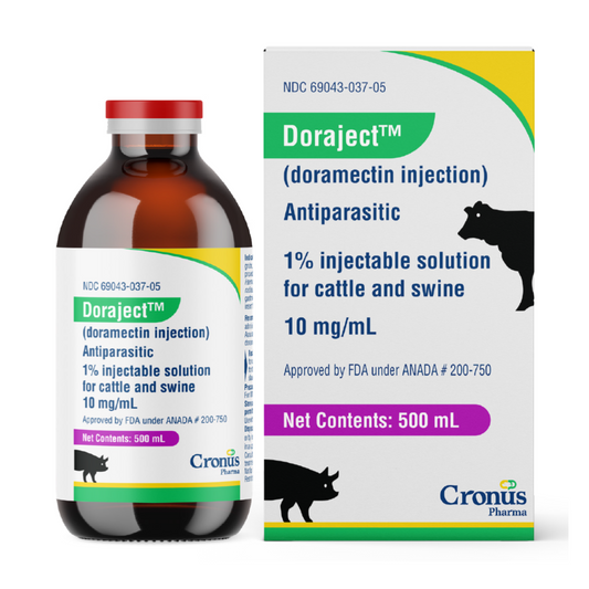 Cronus Doraject Doramectin 1% Injectable 500 mL for Cattle & Swine