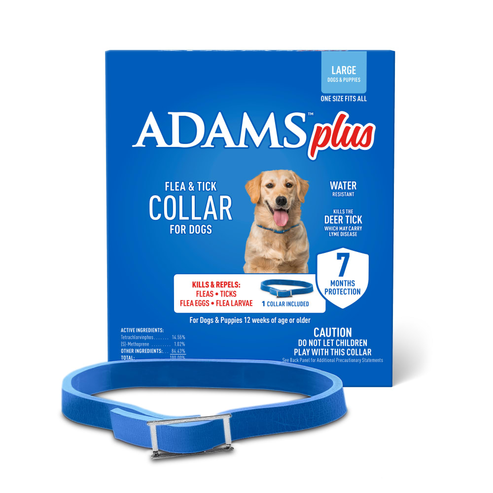 Adams Plus Flea & Tick Collar for Dogs | Water-Resistant | 7-Month Protection
