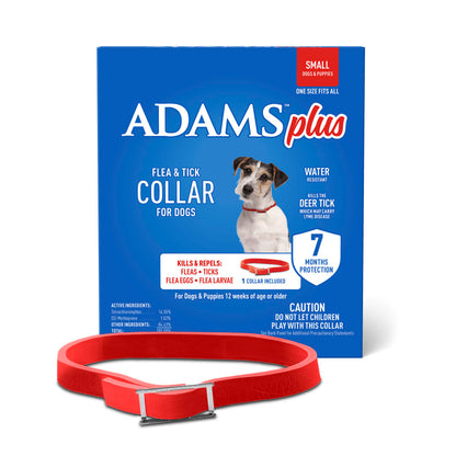 Adams Plus Flea & Tick Collar for Dogs | Water-Resistant | 7-Month Protection