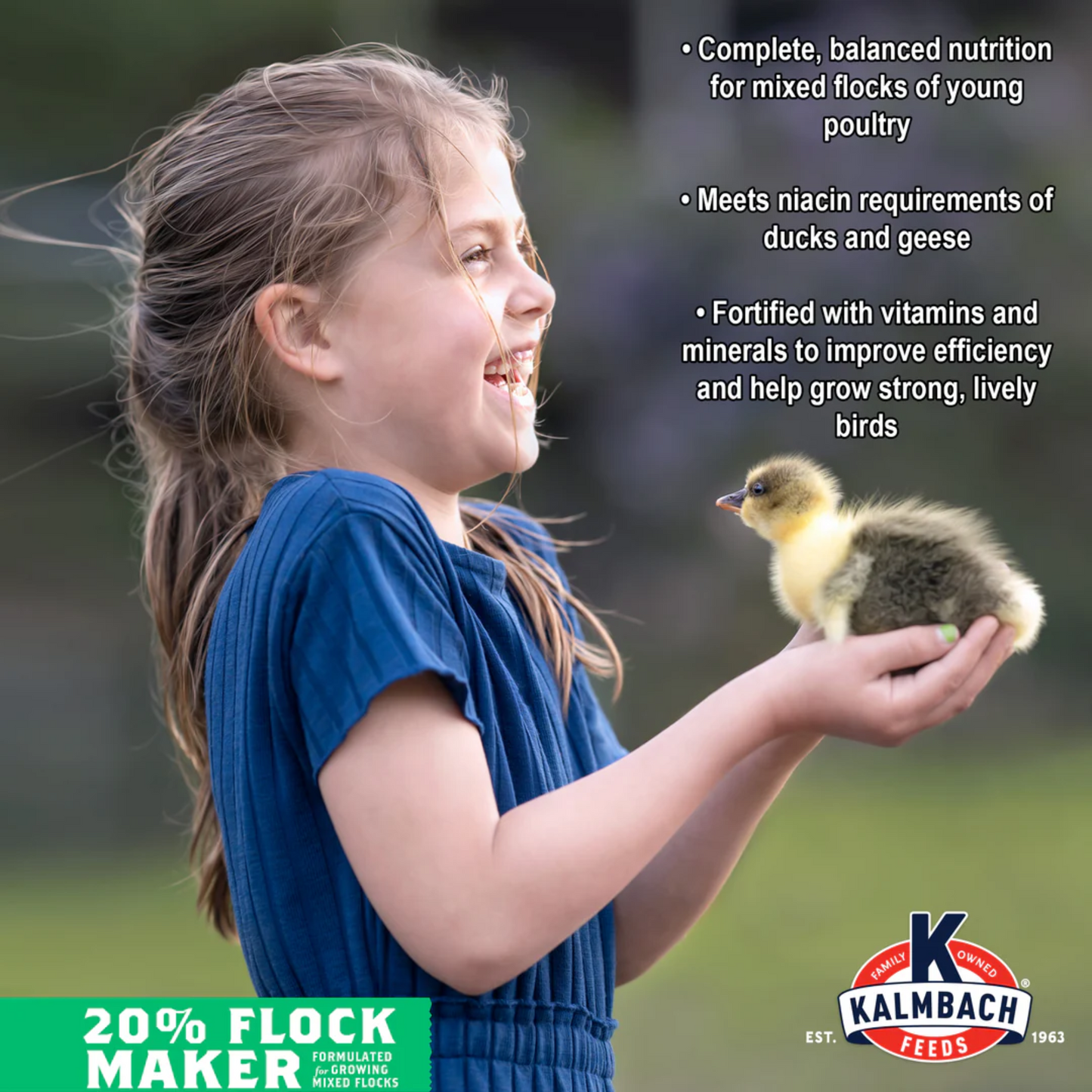 Kalmbach Flock Maker 20% Protein All-Flock Starter Crumbles 50 lb