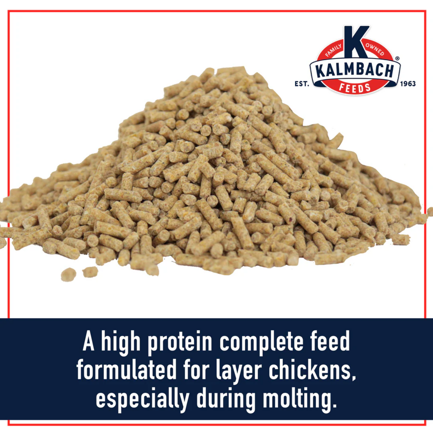 Kalmbach Full Plume Feathering 20% Protein Layer Chicken Pellet 50 lb