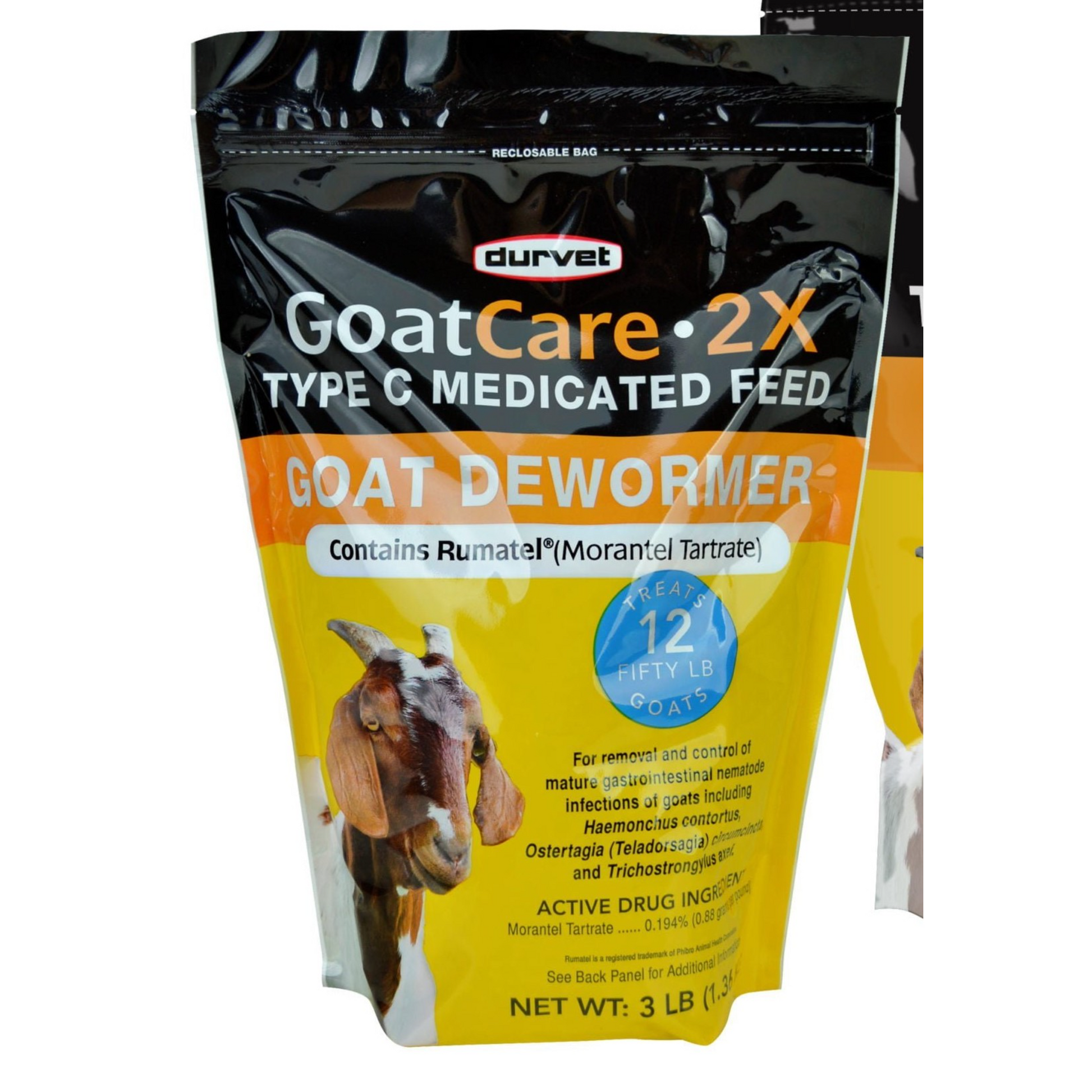 Durvet GoatCare 2X | Goat DeWormer Pellets with Rumatel | 3 lb.