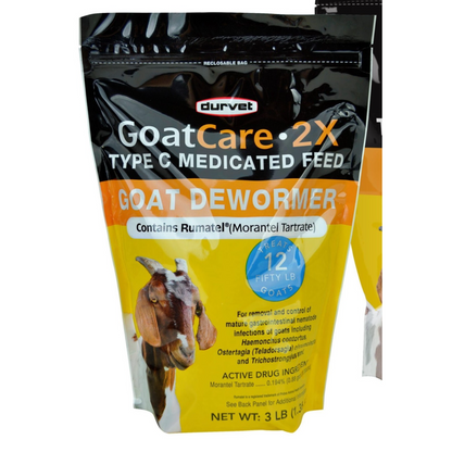 Durvet GoatCare 2X | Goat DeWormer Pellets with Rumatel | 3 lb.