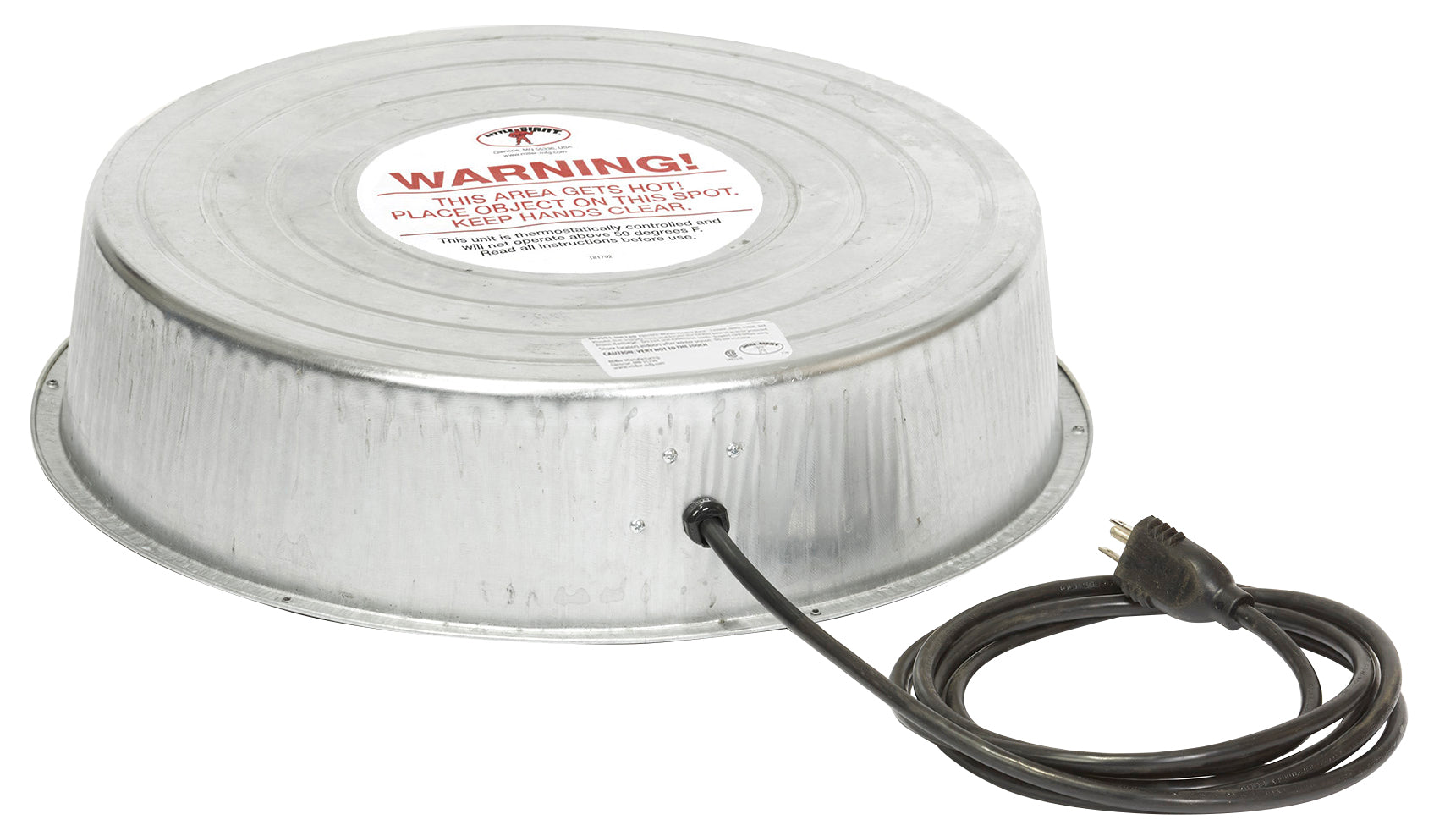 Little Giant Water Heater Base 110W | Galvanized Steel Poultry & Pet Waterer Accessory