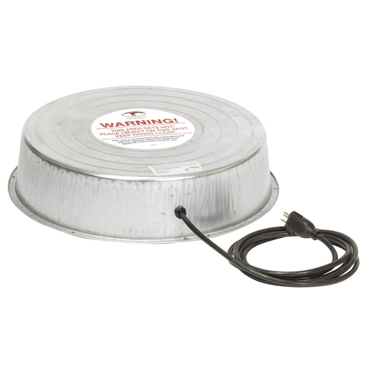 Little Giant Water Heater Base 110W | Galvanized Steel Poultry & Pet Waterer Accessory