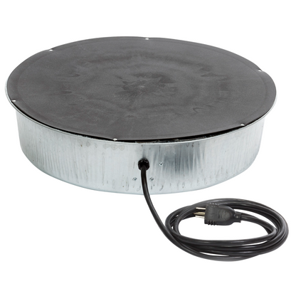 Little Giant Water Heater Base 110W | Galvanized Steel Poultry & Pet Waterer Accessory