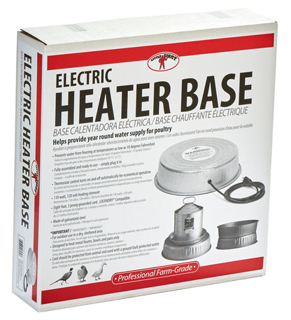 Little Giant Water Heater Base 110W | Galvanized Steel Poultry & Pet Waterer Accessory