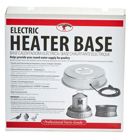 Little Giant Water Heater Base 110W | Galvanized Steel Poultry & Pet Waterer Accessory