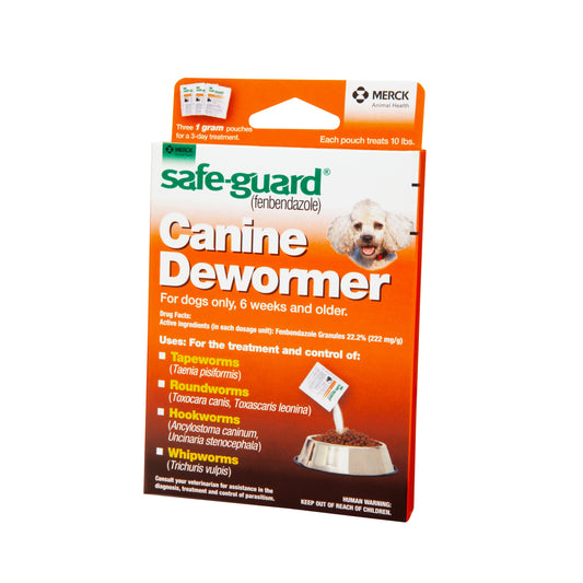 Safeguard Canine Dewormer 22.2% Fenbendazole | Treats Roundworms, Hookworms & Tapeworms