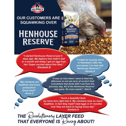 Kalmbach Hen House Reserve 18% Protein Chicken & Duck Layer Feed 50 lb