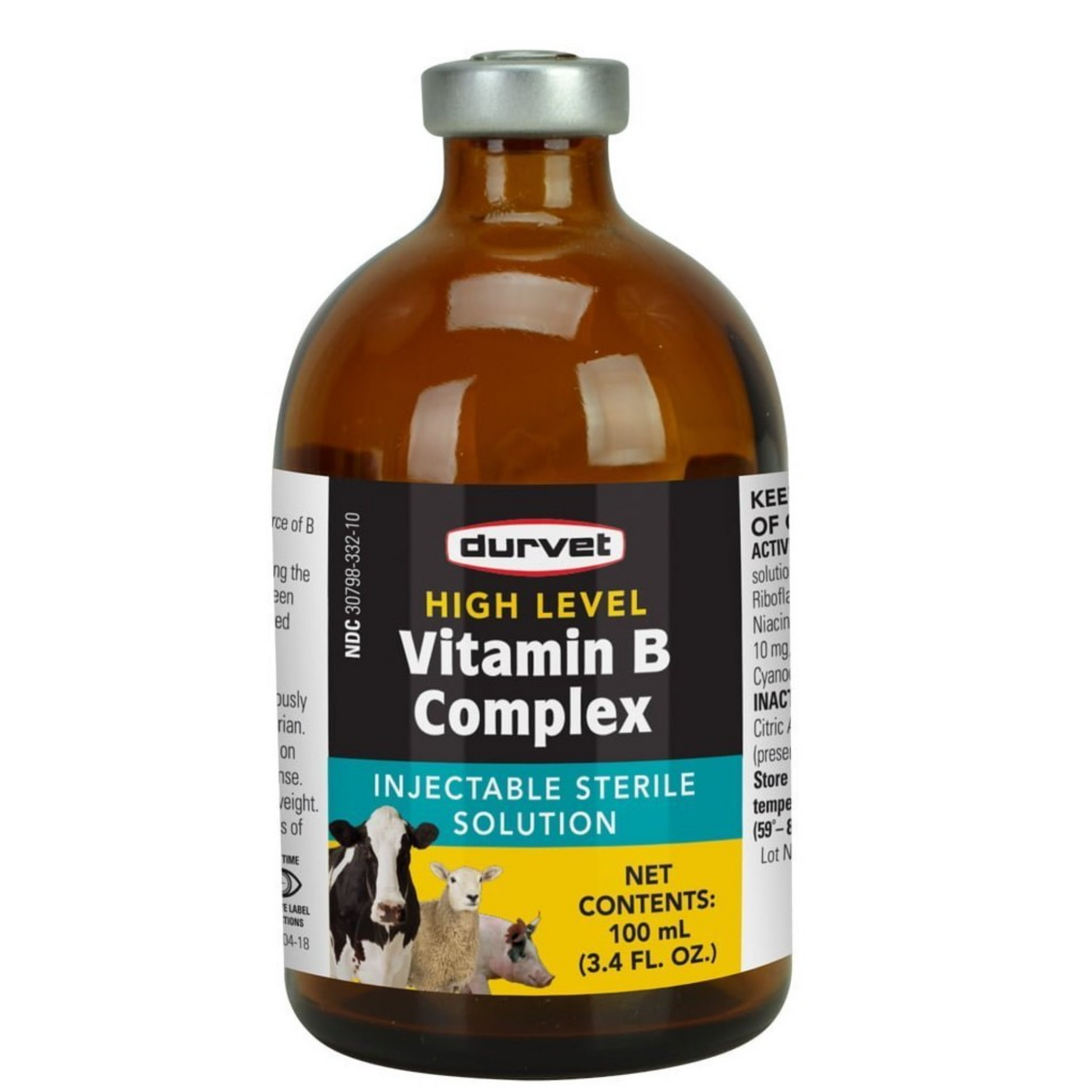 Durvet Vitamin B Complex | Energy & Health Support for Cattle, Sheep & Swine