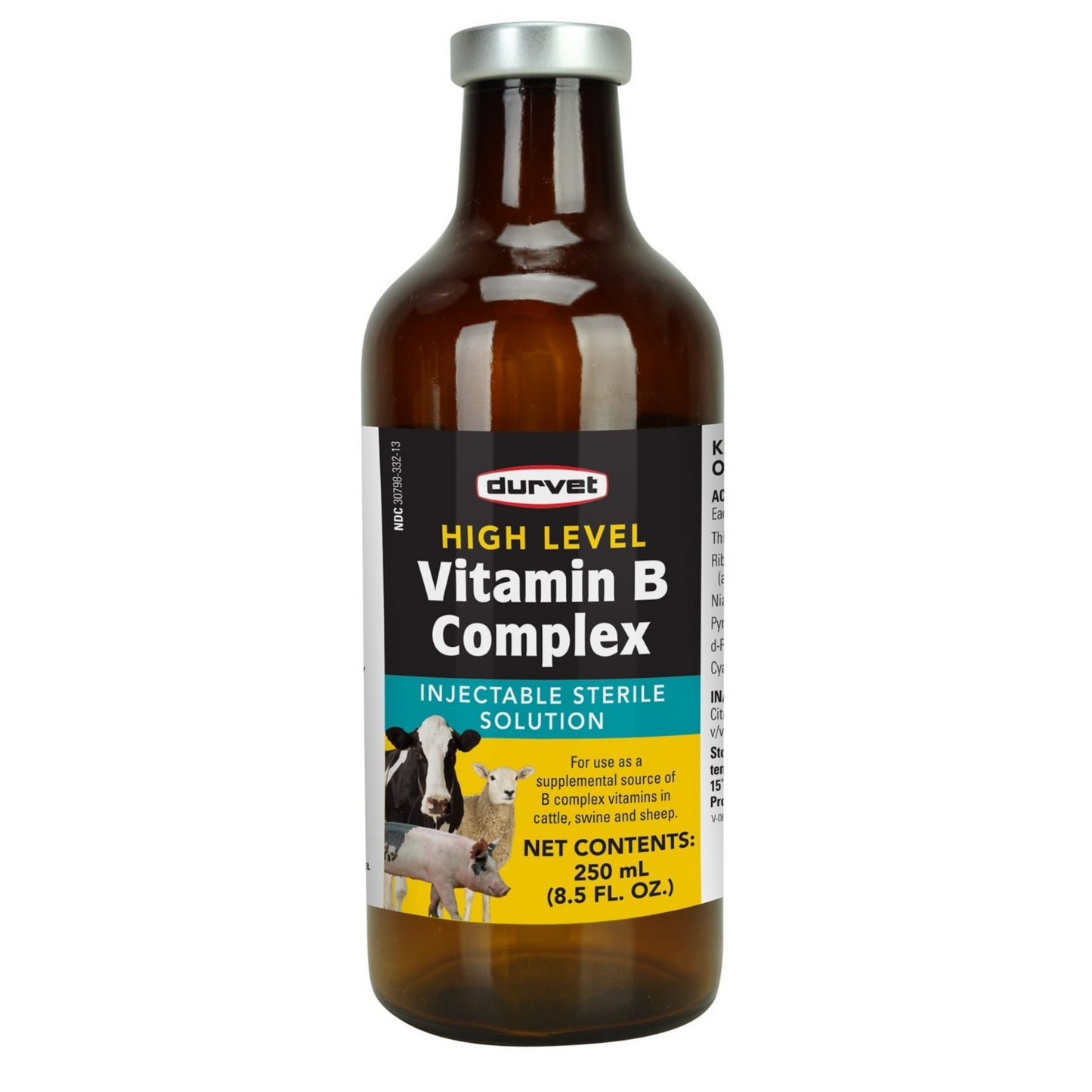 Durvet Vitamin B Complex | Energy & Health Support for Cattle, Sheep & Swine